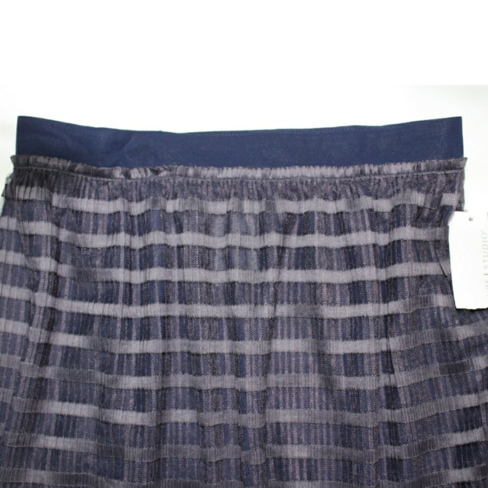 Signature Studio Blue Grey Midi Skirt - Picture 3 of 5